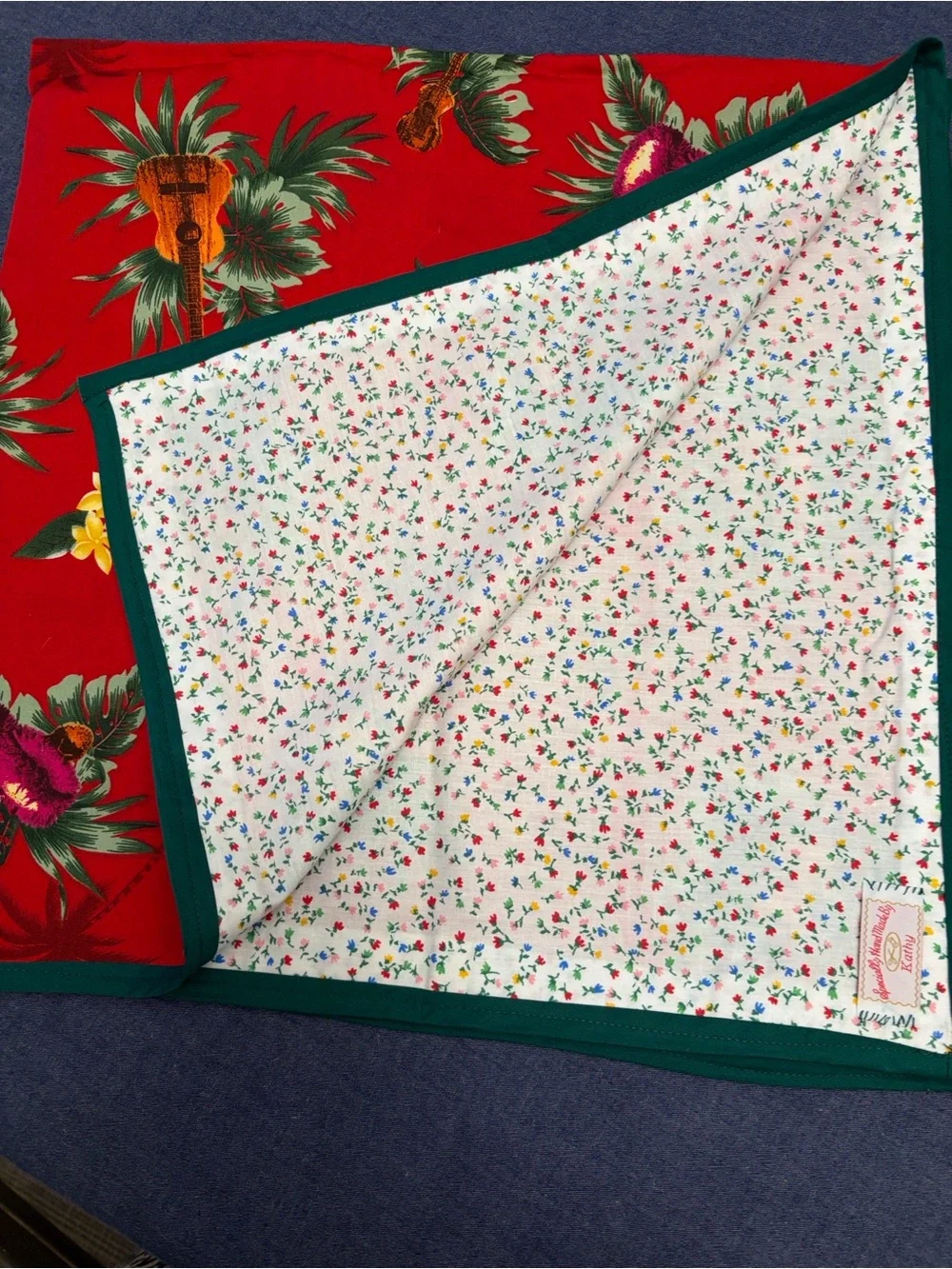 Tropical Red Floral Accent Throw - Unbranded